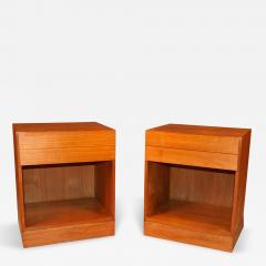 Arne Wahl Iversen Arne Wahl Iversen Teak Danish Modern Nightstands End Side Tables pair - 2983940