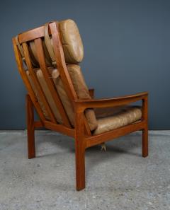 Arne Wahl Iversen Arne Wahl Iversen Teak Leather Armchair Late 1960s Denmark - 2276485