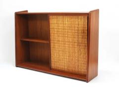 Arne Wahl Iversen Arne Wahl Iversen Wall Mirror Shelf Cabinet Teak Cane for Brenderup Denmark - 4066957