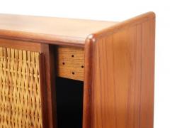 Arne Wahl Iversen Arne Wahl Iversen Wall Mirror Shelf Cabinet Teak Cane for Brenderup Denmark - 4066982