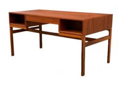 Arne Wahl Iversen Mid Century Danish Modern Double Sided Executive Desk in Teak by Arne Iversen - 3708570