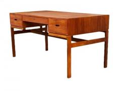 Arne Wahl Iversen Mid Century Danish Modern Double Sided Executive Desk in Teak by Arne Iversen - 3708591