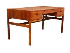 Arne Wahl Iversen Mid Century Danish Modern Double Sided Executive Desk in Teak by Arne Iversen - 3708592