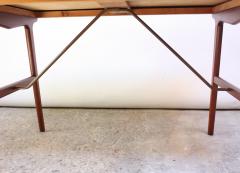 Arne Wahl Iversen Teak and Brass Ladies Desk by Arne Wahl Iversen - 511491