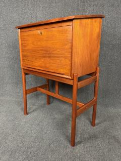 Arne Wahl Iversen Vintage Danish Mid Century Teak Secretary Desk by Arne W Iversen - 3738497