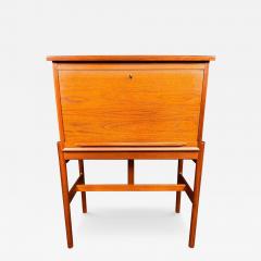 Arne Wahl Iversen Vintage Danish Mid Century Teak Secretary Desk by Arne W Iversen - 3742695