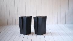 Arno Declerq Belgian Contemporary Burned and Waxed Iroko Wood Stools - 4613265