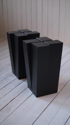 Arno Declerq Belgian Contemporary Burned and Waxed Iroko Wood Stools - 4613268