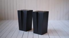 Arno Declerq Belgian Contemporary Burned and Waxed Iroko Wood Stools - 4613271