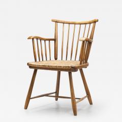 Arno Lambrecht Beech and Reed Armchair by Arno Lambrecht for WK M bel Germany 1950s - 3543840