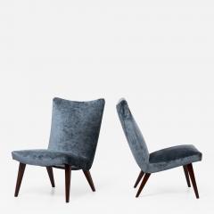 Arno Votteler Pair of Lounge Slipper Chairs by Arno Votteler for Walter Knoll - 1367540