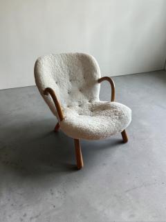 Arnold Madsen Clam Chair by Arnold Madsen for Madsen Schubell Denmark 1940s - 4563141