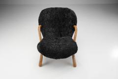 Arnold Madsen Clam Chair in Sheepskin by Arnold Madsen for Madsen Schubell Denmark 1944 - 2537584