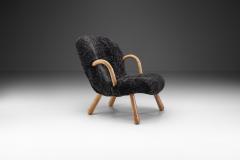 Arnold Madsen Clam Chair in Sheepskin by Arnold Madsen for Madsen Schubell Denmark 1944 - 2539258