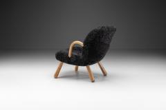 Arnold Madsen Clam Chair in Sheepskin by Arnold Madsen for Madsen Schubell Denmark 1944 - 2539260