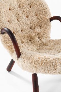 Arnold Madsen Pair of Clam Easy Chairs in Sheepskin Wood by Arnold Madsen 1944 - 4699280
