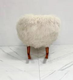 Arnold Madsen Rocking Clam Chair Curly Sheepskin by Arnold Madsen Madsen Schubell 1944 - 3176474