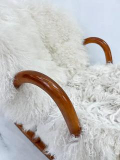 Arnold Madsen Rocking Clam Chair Curly Sheepskin by Arnold Madsen Madsen Schubell 1944 - 3176512