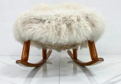 Arnold Madsen Rocking Clam Chair Curly Sheepskin by Arnold Madsen Madsen Schubell 1944 - 3176557