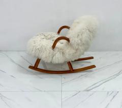 Arnold Madsen Rocking Clam Chair Curly Sheepskin by Arnold Madsen Madsen Schubell 1944 - 3176589