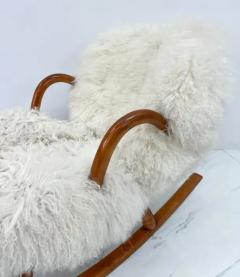 Arnold Madsen Rocking Clam Chair Curly Sheepskin by Arnold Madsen Madsen Schubell 1944 - 3176612