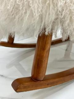 Arnold Madsen Rocking Clam Chair Curly Sheepskin by Arnold Madsen Madsen Schubell 1944 - 3176617