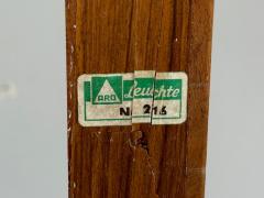 Aro Leuchten Teak Brass Fabric Scissor Wall Light Germany 1960s - 4356573
