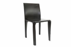 Arper Black Leather Arper Chairs - 264429