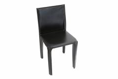 Arper Black Leather Arper Chairs - 264431