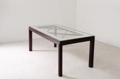 Arredamenti Borsani Varedo Elegant dining table with legs and ribbed wood bands - 2152108