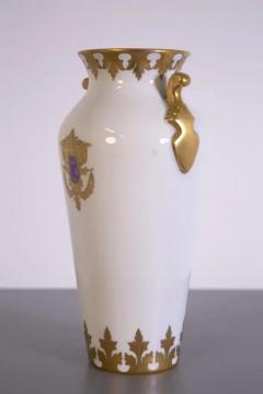 Arrigo Finzi Arrigo Finzi Vase in Porcelain Gold Painted Original Label - 3628475