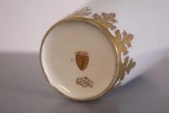 Arrigo Finzi Arrigo Finzi Vase in Porcelain Gold Painted Original Label - 3628499