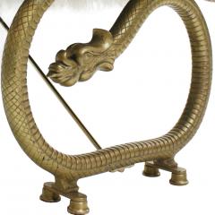 Art Dec Bronze Dragon Legs French Bench - 1212376