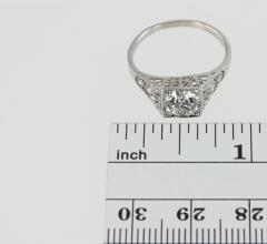 Art Deco 1 01 Carat Old European Cut Diamond Platinum Engagement Ring - 199021