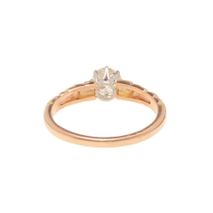 Art Deco 14k Mixed Metals Diamond Engagement Ring 45ct - 2749889