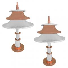 Art Deco 1930 s Multi Tiered Table Lamp Pair - 3860803