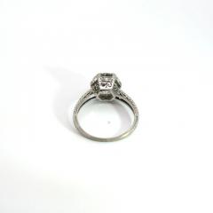 Art Deco 2 5 Carat Old Euro Cut Diamond Emerald Engagement Ring in Platinum - 3515243
