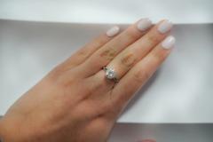 Art Deco 2 5 Carat Old Euro Cut Diamond Emerald Engagement Ring in Platinum - 3515258