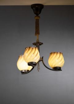 Art Deco 3 arm chandelier - 4601616