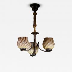 Art Deco 3 arm chandelier - 4601646