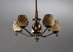 Art Deco 5 arm chandelier - 4601582