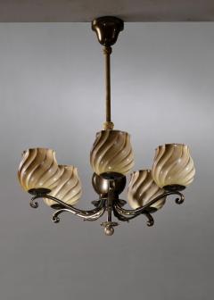 Art Deco 5 arm chandelier - 4601584