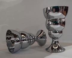 Art Deco 8 Piece Farberware Bubble Cocktail Shaker Set w Black and Red Handles - 3778814