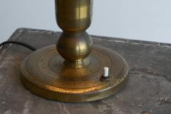 Art Deco Accent Table Lamp in Patinated Brass 1940s - 4468308