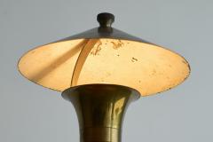 Art Deco Accent Table Lamp in Patinated Brass 1940s - 4468312
