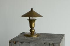 Art Deco Accent Table Lamp in Patinated Brass 1940s - 4468314