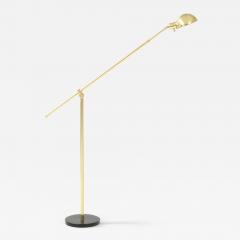 Art Deco Adjustable Brass Floor Lamp - 3297326