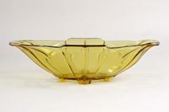 Art Deco Amber Colored Glass Jardiniere Bowl 20th Century Austria circa 1920 - 3595151