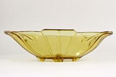 Art Deco Amber Colored Glass Jardiniere Bowl 20th Century Austria circa 1920 - 3595158