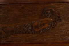 Art Deco American Carved Walnut Mermaid Wall Plaque - 4197870